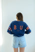 Auburn Barkley Split Lantern Sleeve Crew